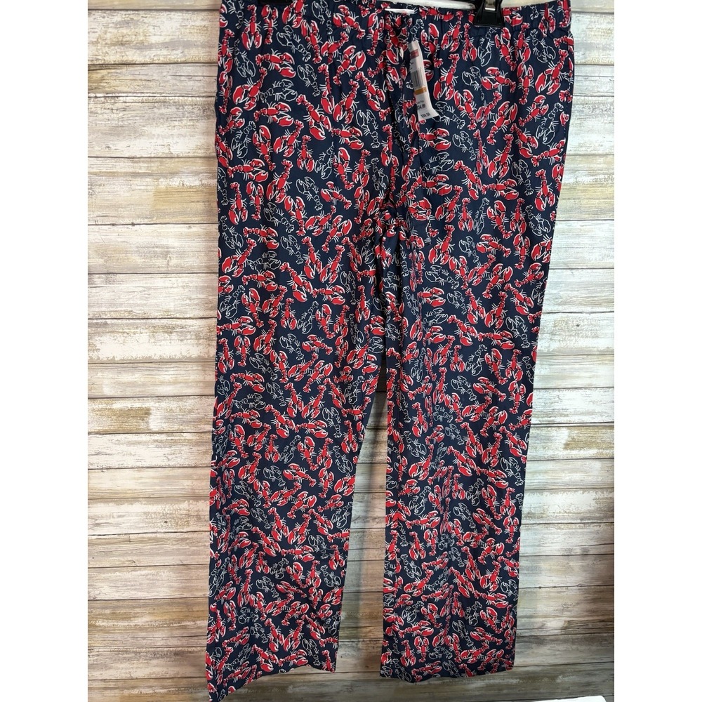 Vineyard Vines Size Small  Lobster Novelty Print Pajama Lounge Blue Red
